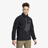 adidas Terrex Xploric High Pile Fleece Pullover Erkek Siyah Yürüyüş Polar