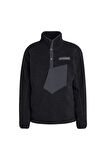 adidas  Erkek Siyah  Sweatshirt XPL PILE SNAP IW0231