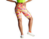 adidas By Stella McCartney Printed Shine Rolltop Kadın Koşu Taytı IW3880 Renkli