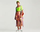 adidas By Stella McCartney Printed Shine Rolltop Kadın Koşu Taytı IW3880 Renkli