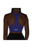 Kadın Run Pocket Medium-Support Sporcu Sütyeni Mavi BRA IW5331