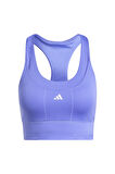 Kadın Run Pocket Medium-Support Sporcu Sütyeni Mavi BRA IW5331