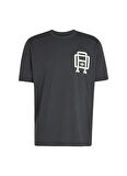 JD0681 Q12 VARSITY TEE Siyah Yuvarlak Yaka Loose Fit Baskılı Erkek T-Shirt
