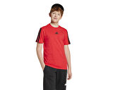 adidas J 3S Tee 160 Çocuk Günlük Tişört JD6489 Kırmızı