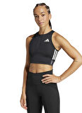 adidas JN7162 ADIZERO CROP W Siyah Dar Düz Kadın Atlet