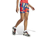 adidas  Wmt 8In T Aop Kadın Koşu Taytı JE9417 Turuncu