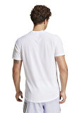 adidas JC9886 OTR B CB TEE M Beyaz - Mavi Yuvarlak Yaka Regular Fit Diyagonal Erkek T-Shirt
