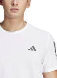 adidas JC9886 OTR B CB TEE M Beyaz - Mavi Yuvarlak Yaka Regular Fit Diyagonal Erkek T-Shirt