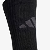 adidas Essentials Climacool Bilekli 3lü Unisex Siyah Antrenman Çorabı