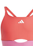 adidas Kırmızı - Pembe Kız Çocuk Mayo JE4419-X BACK CB ST GY