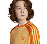 JC7292-C adidas 3 Strıpe Tee çocuk T-Shirt Turuncu