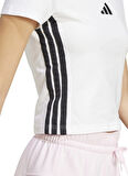 JE1239 W 3S SJ BABY T Beyaz Kadın Slim Fit Düz T-Shirt