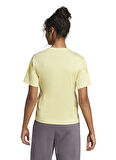 adidas JC5400 W Z.N.E. TEE Sarı Yuvarlak Yaka Regular Fit Düz Kadın T-Shirt