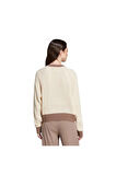 adidas Kadın  Beyaz  Sweatshirt KNITTED CREW JD0907