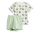 adidas  I Sw Mndo T Set Bebek Günlük Eşofman Takımı JF3628 Yeşil