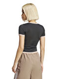 JJ0960 KNITTED 3S TEE Siyah Yuvarlak Yaka Slim Fit T-Shirt