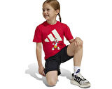 Adidas Lk Dy Mm T Set Çocuk Günlük Şortlu Takım JF3639 Kırmızı