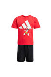 adidas Çocuk  Kırmızı  BEBEK ESOFMAN TAKIMI LK DY MM T SET JF3639