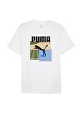 62790902 GRAPHICS Summer Sports Tee Beyaz Yuvarlak Yaka Regular Fit Baskılı Erkek T-Shirt