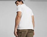 Puma F1 Ess Logo Polo Erkek Günlük Polo Yaka Tişört 62585202 Beyaz