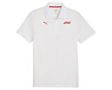 Puma F1 Ess Logo Polo Erkek Günlük Polo Yaka Tişört 62585202 Beyaz
