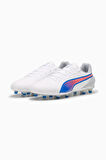 Puma King Match FG/AG 107863_02 Beyaz & Mavi & Kırmızı Futbol Kramponu