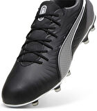 Puma King Match FG/AG 107863_01 Siyah & Gri Futbol Kramponu