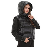 626518-01 Puma Shiny Puffer Vest Kadın Yelek Siyah