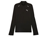 Puma Run Cloudspun 1/4 Zip Erkek Uzun Kollu Koşu Tişörtü 52578101 Siyah