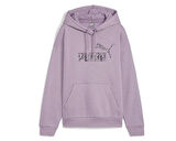 Puma Ess+ Animal Hoodie Fl Kadın Günlük Sweatshirts 68149230 Mor