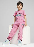 Puma Desenli Pembe Kız Çocuk T-Shirt 62737648-PUMA X TROLLS Tee
