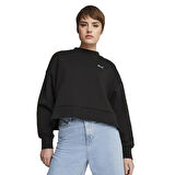 Classics Oversized Kadın Siyah Günlük Stil Sweatshirt 62663701
