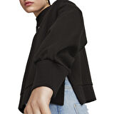 Classics Oversized Kadın Siyah Günlük Stil Sweatshirt 62663701