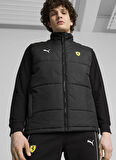 Puma 62704201 Ferrari Race MT7 Vest PUMA Siyah Regular Fit Düz Erkek Yelek