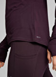 Bordo Kadın Bisiklet Yaka Normal Kalıp T-Shirt 52317044 RUN FAVORITE 1/4 ZIP W