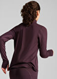 Bordo Kadın Bisiklet Yaka Normal Kalıp T-Shirt 52317044 RUN FAVORITE 1/4 ZIP W