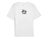 Puma Graphics Bicycle Kick Tee Erkek Günlük Tişört 62800502 Beyaz
