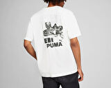 Puma Graphics Bicycle Kick Tee Erkek Günlük Tişört 62800502 Beyaz