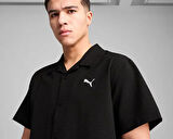Puma Wardrobe Ess Relaxed Shirt Erkek Günlük Polo Tişört 62966301 Siyah