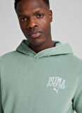 Puma 68464130 PUMA CLASS Hoodie Yeşil Kapüşon Yaka Regular Fit Düz Erkek Sweatshırt