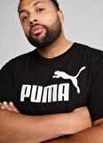 68253201 ESS No. 1 Logo Tee PUMA Bl Siyah Yuvarlak Yaka Regular Fit Baskılı Erkek T-Shirt