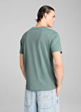68253330 ESS No. 1 Logo Tee (s) Gre Siyah Yuvarlak Yaka Regular Fit Baskılı Erkek T-Shirt