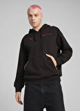 Puma 63012101 F1 ESS+ Graphic Hoodie PUM Siyah Kapüşon Yaka Regular Fit Düz Erkek Sweatshırt