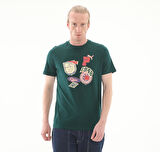 629627-60 Puma Wardrobe Ess Graphic Tee Erkek T-Shirt Yeşil