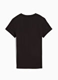 68237001 ESS No. 1 Logo Tee PUMA Bl Siyah Yuvarlak Yaka Regular Fit Baskılı Kadın T-Shirt