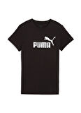 68237001 ESS No. 1 Logo Tee PUMA Bl Beyaz Yuvarlak Yaka Regular Fit Baskılı Kadın T-Shirt