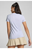 68237147 ESS No. 1 Logo Tee (s) Coo Açık Mavi Kadın Yuvarlak Yaka Regular Fit Baskılı T-Shirt