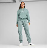 Puma SCRIPT Comfort Hoodie Kadın Yeşil Spor Sweatshirt - 684983 30