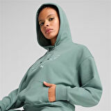 Puma SCRIPT Comfort Hoodie Kadın Yeşil Spor Sweatshirt - 684983 30