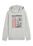 Puma Baskılı Erkek Çocuk Gri Sweatshırt 68514804-MID90S Hoodie TR B Light G